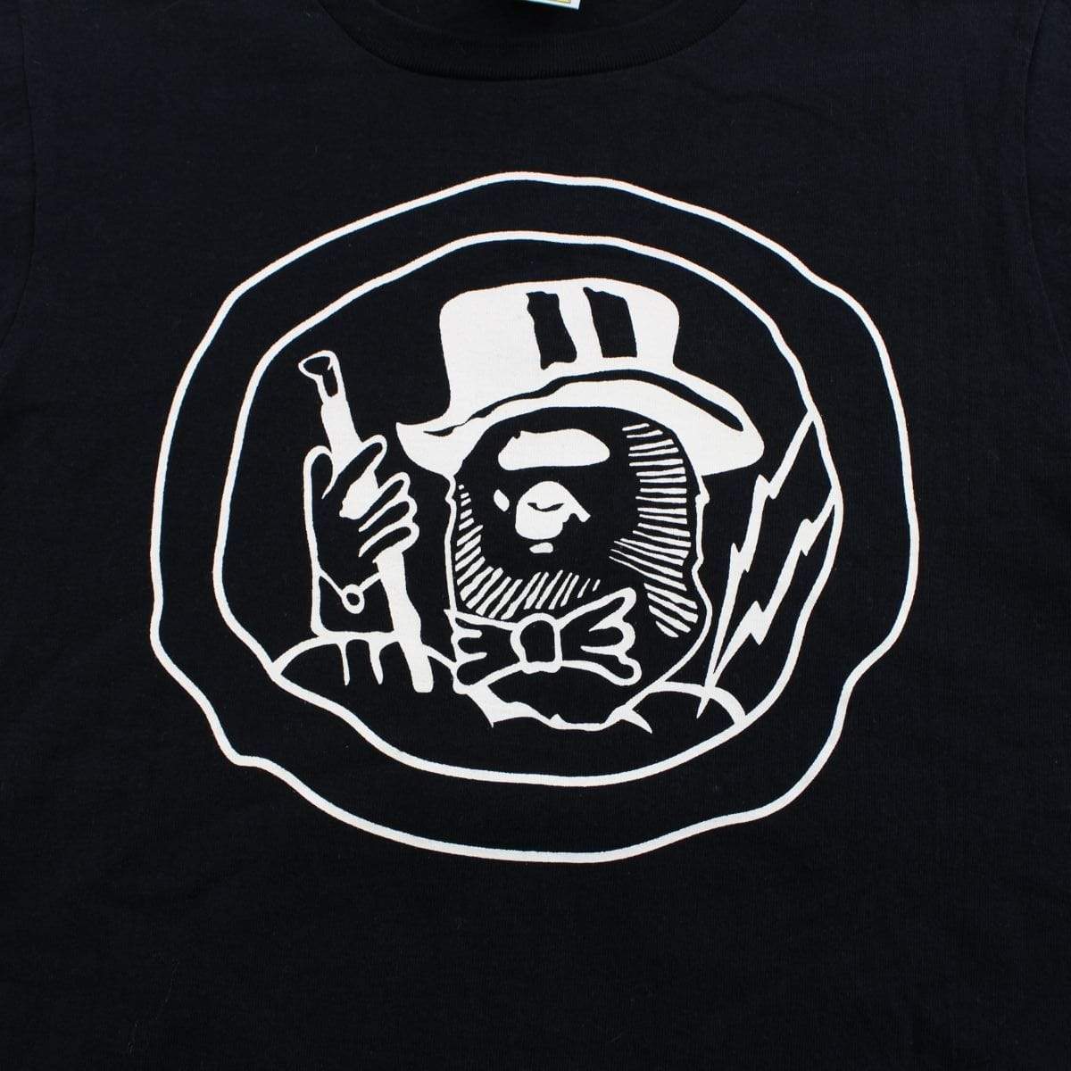 Bape top hat big ape logo tee black - SaruGeneral