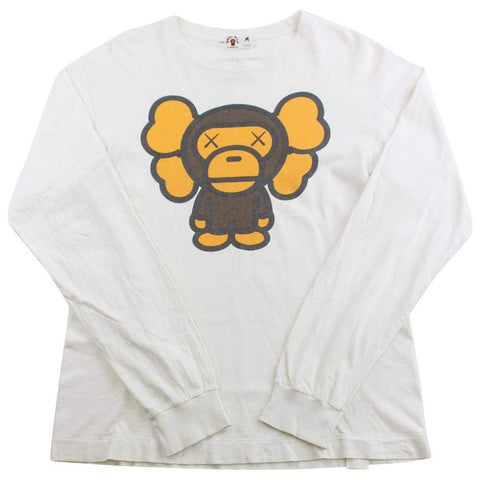 Bape x Kaws baby milo ls white