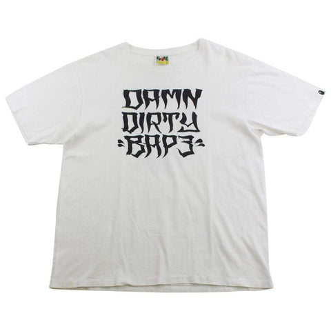 Bape x Undefeated Damn Dirty Ape logo tee white