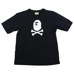 Bape Ape crossbones logo tee black