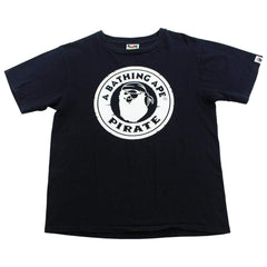Bape Pirate Store circle logo tee black