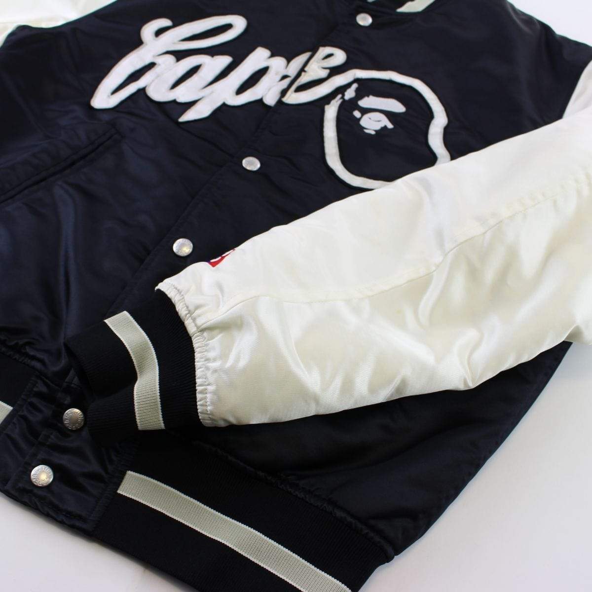 Bape Black and White Big Ape Logo Varsity - SaruGeneral