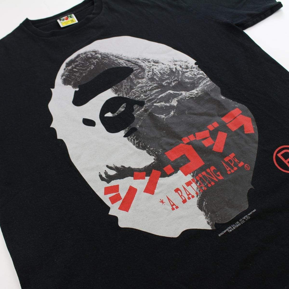 Bape x godzilla big ape logo tee black 2016 - SaruGeneral