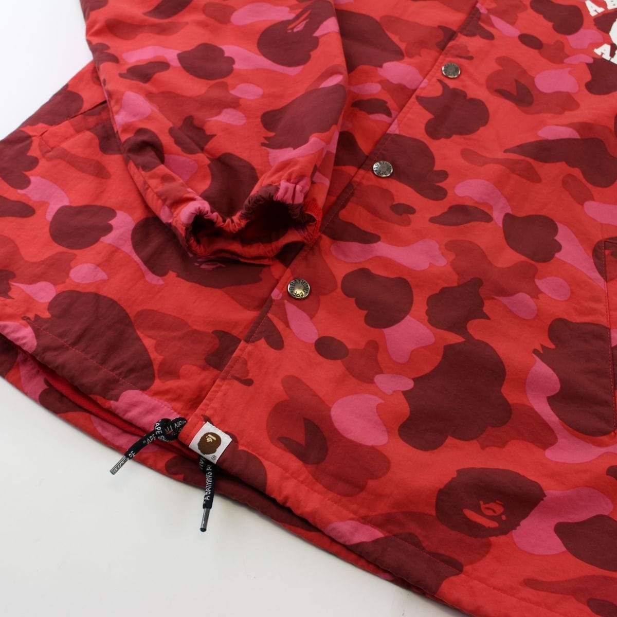 Bape Red Camo College Coach Jacket - SaruGeneral