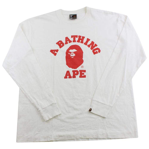 Bape rouge en colère avec logo du collège ls blanc