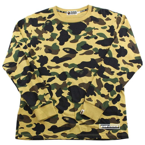 bape 1st yellow camo ls