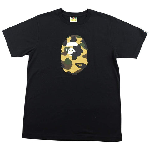 Bape 1st Yellow Ape Logo Tee Black