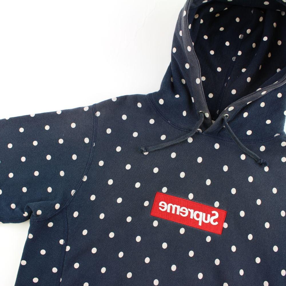 Supreme CDG Polkadot Box Logo Hoodie Navy – SARUGENERAL