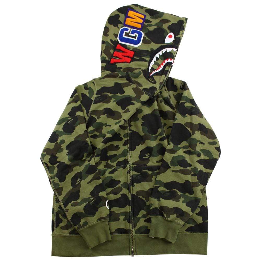 bape 1st green camo wgm shark - SaruGeneral