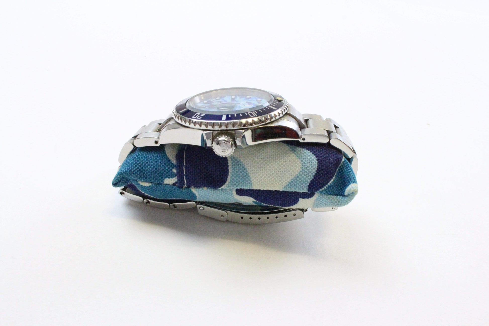 Bapex Blue Camo Silver Watch - SaruGeneral