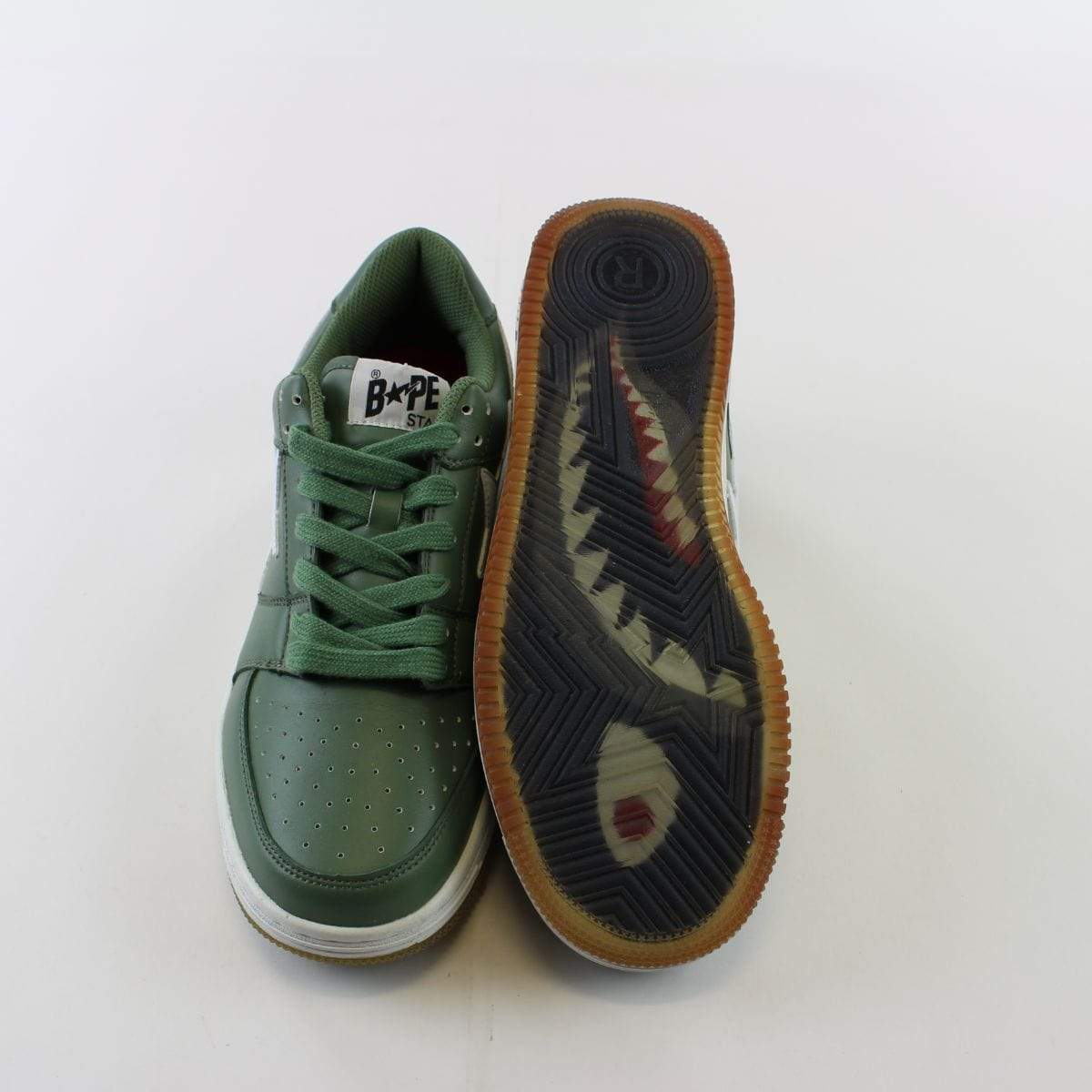 Bapesta Olive Green Shark Sole - SaruGeneral