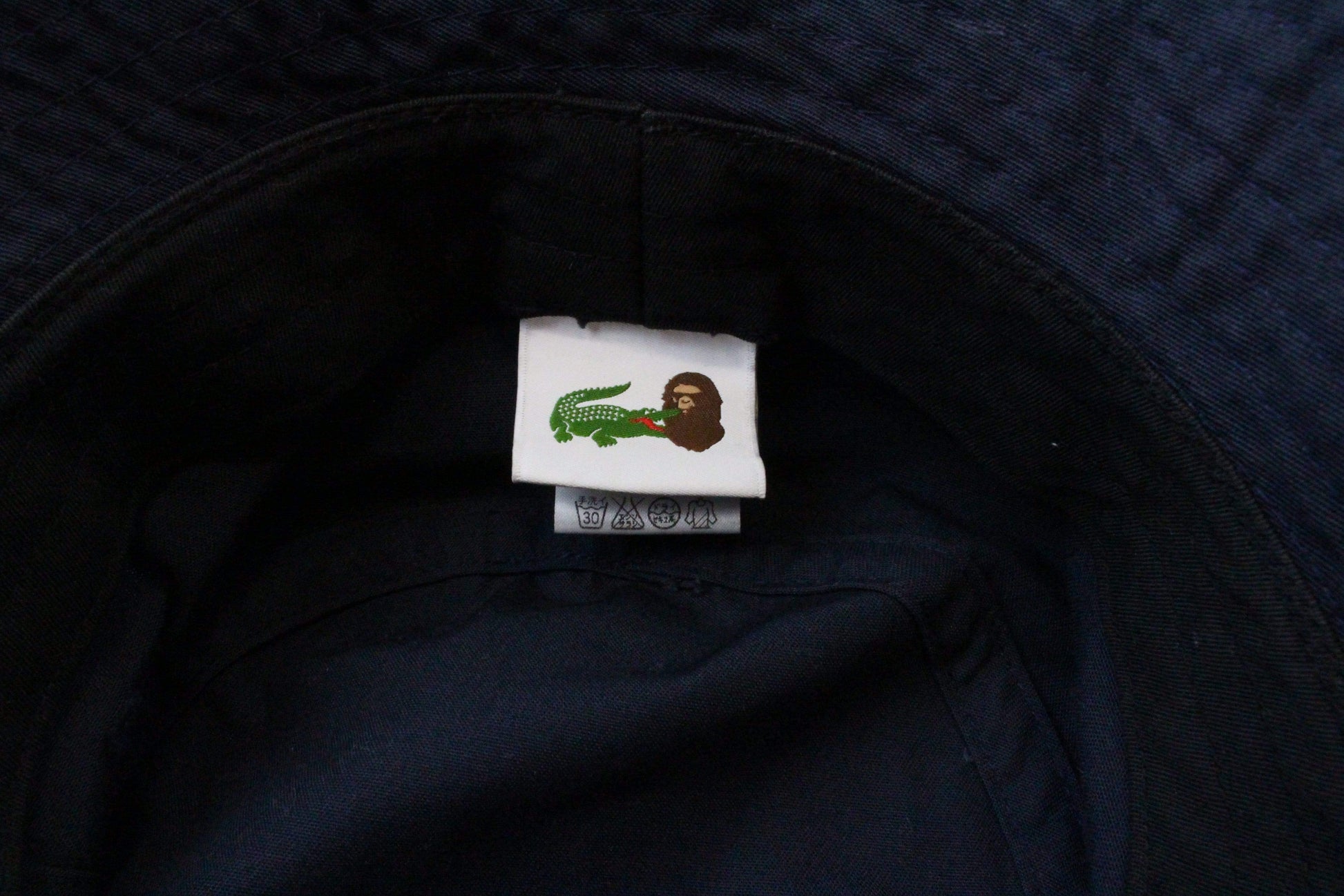 Bape x Lacoste Bucket Hat Navy - SaruGeneral