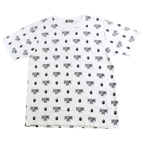 bape bathing ape logo monogram tee white