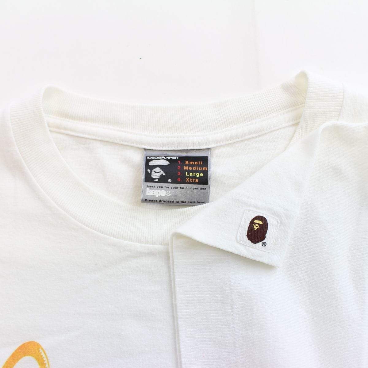 bape orange paint tube tee white 1999 - SaruGeneral