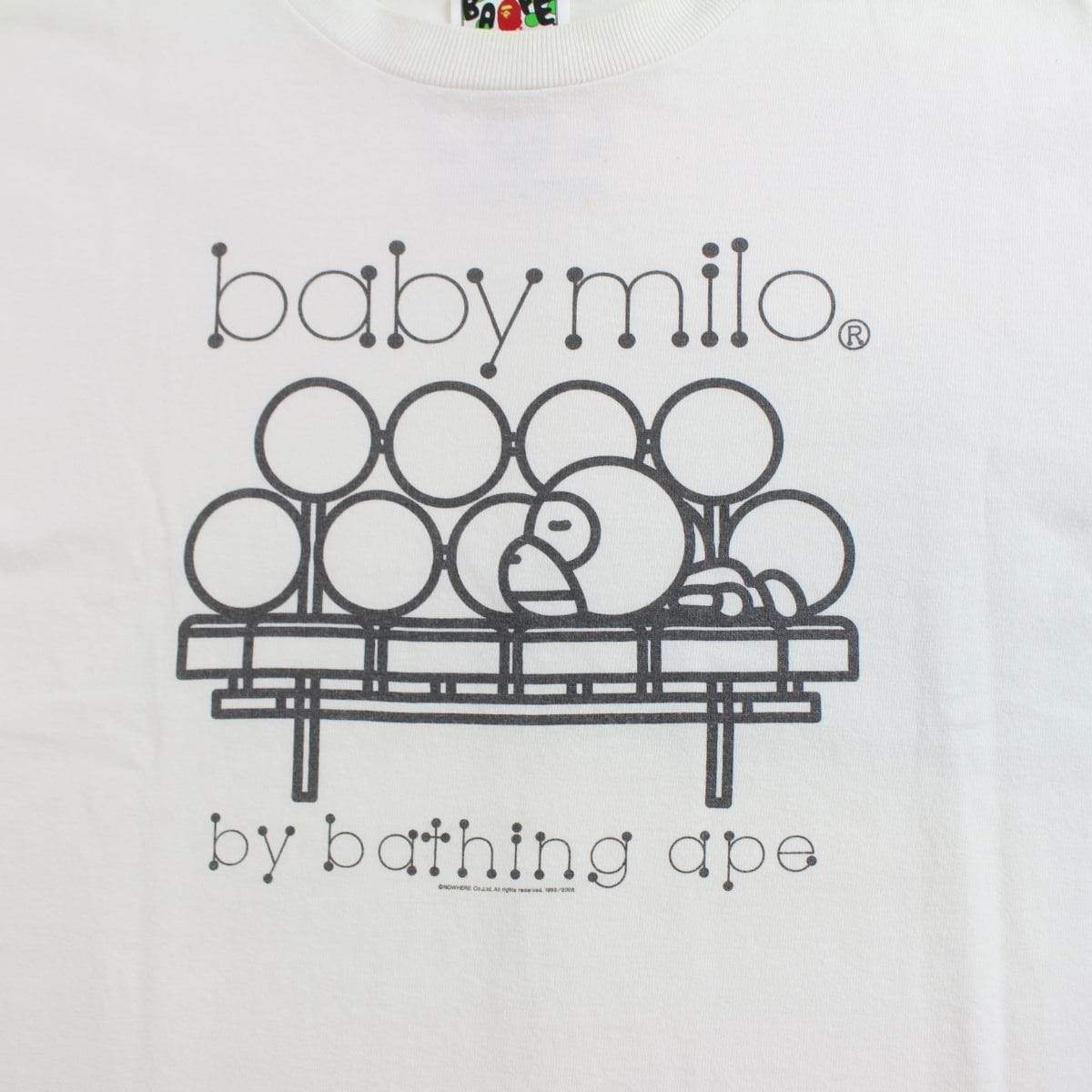 bape milo bench tee white - SaruGeneral