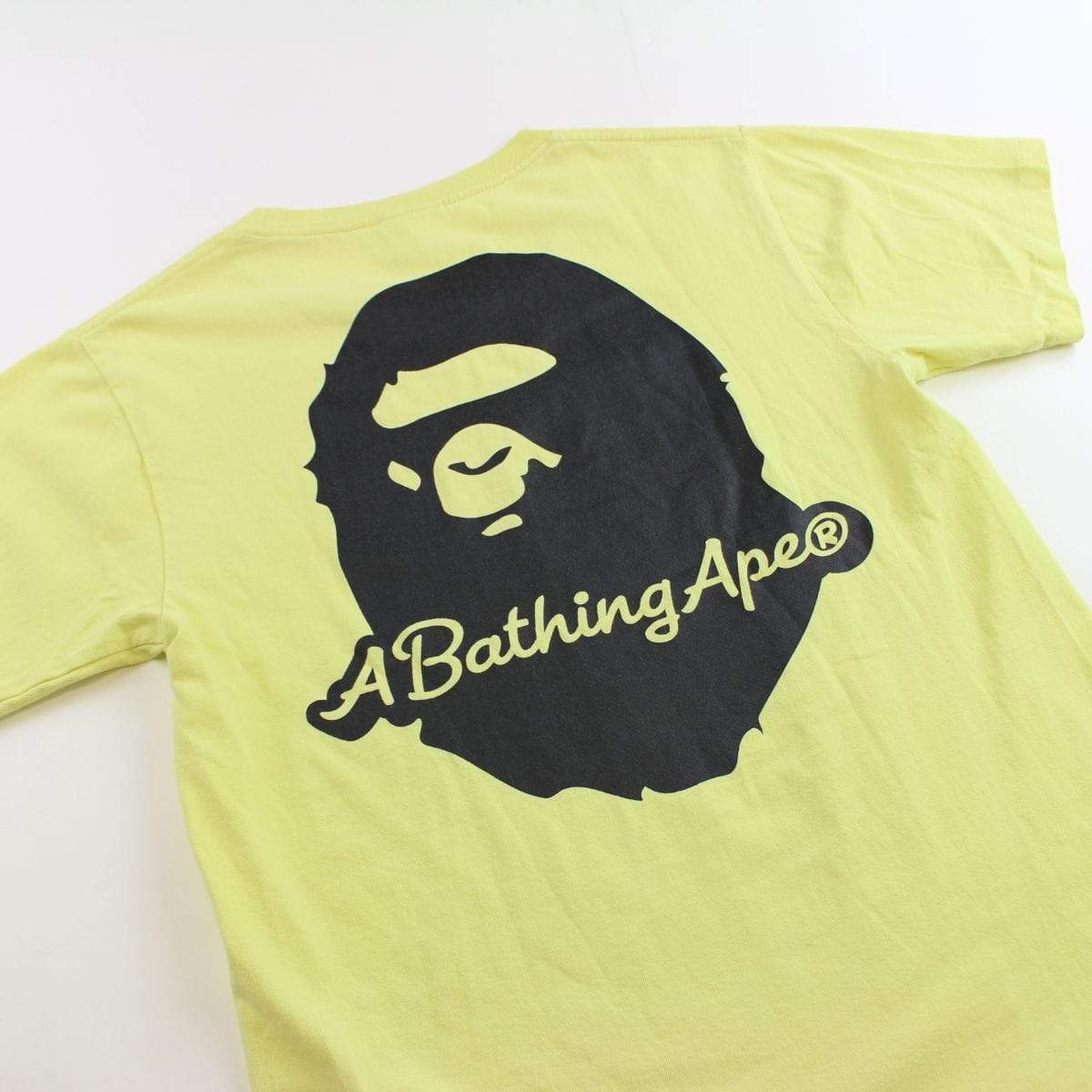 Bape A bathing Ape Logo Tee Yellow - SaruGeneral