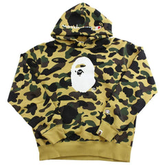 bape x champion 1st yellow camo hoodie