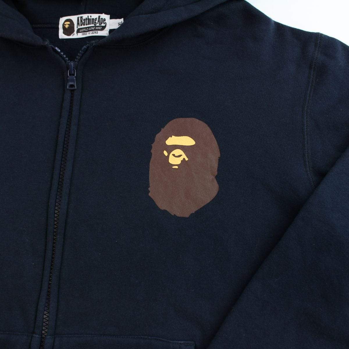 bape big ape logo full zip black - SaruGeneral