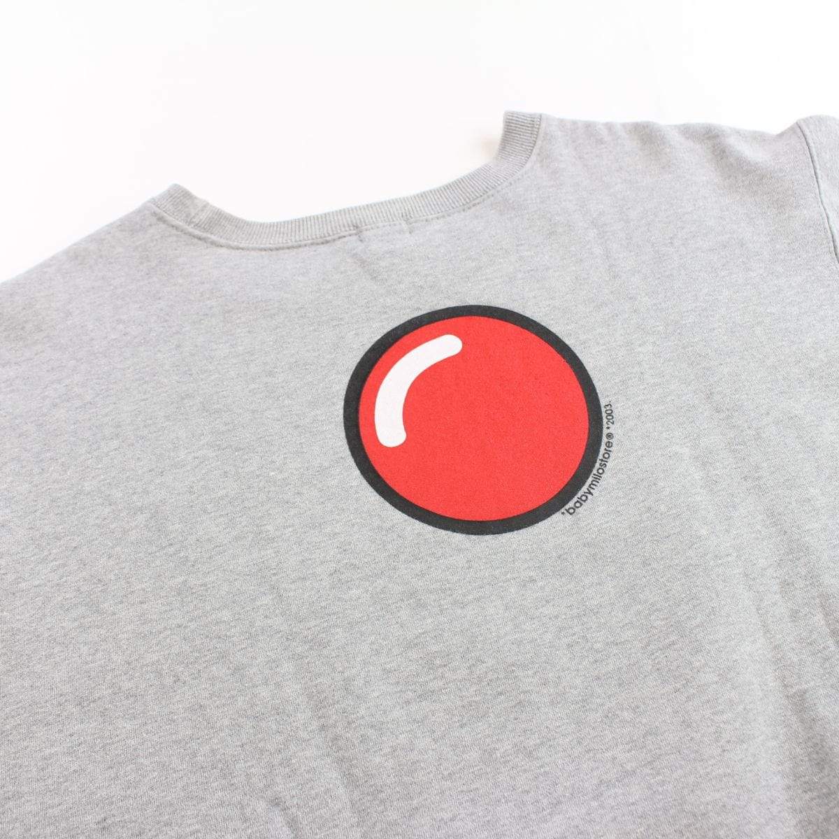 bape milo red bubble crewneck grey - SaruGeneral