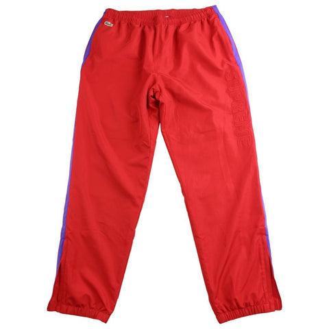 supreme x lacoste track pants red