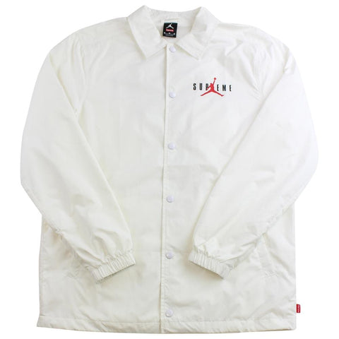 supreme x jordan coach jacket white 2015