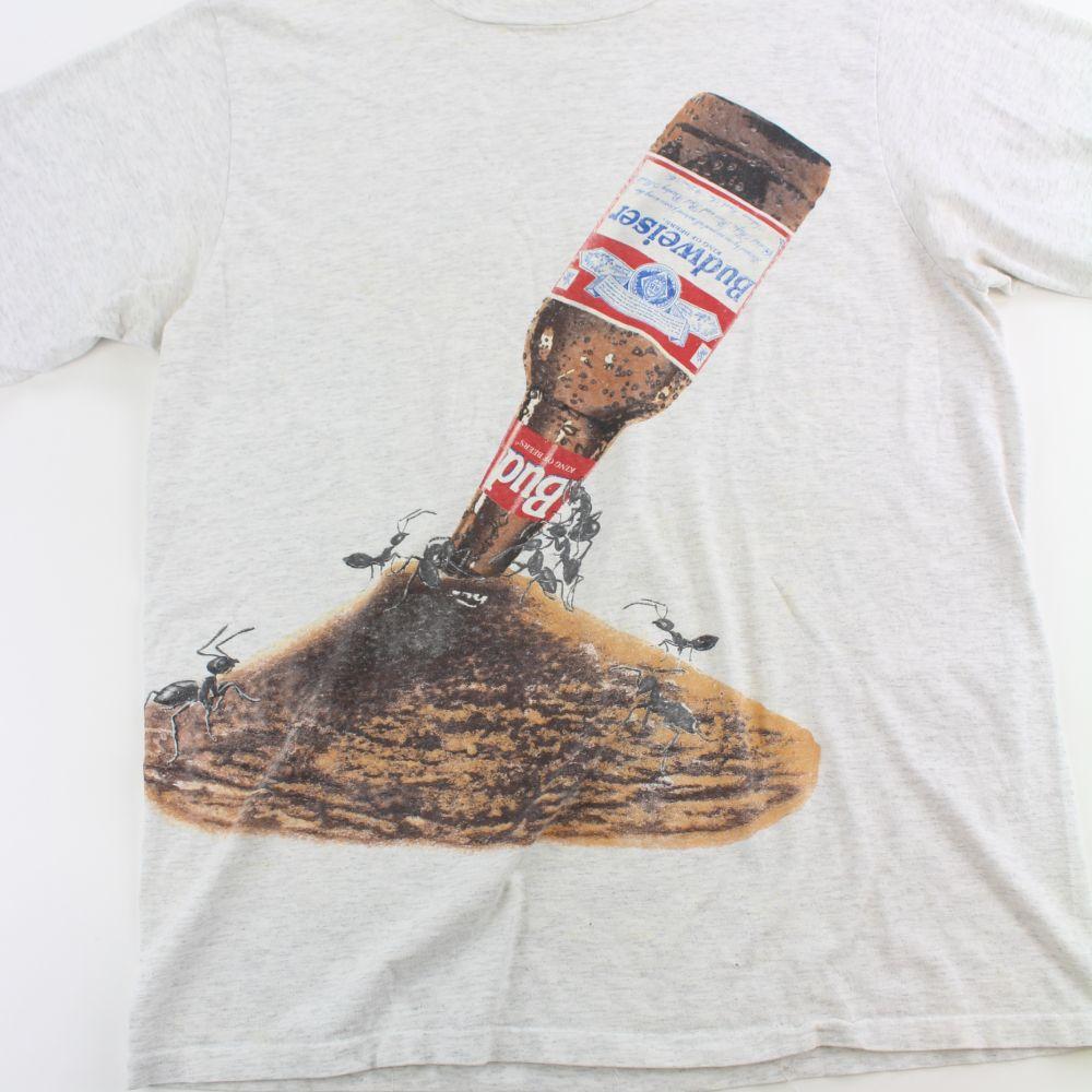 Budweiser Ants Graphic Tee Grey - SaruGeneral