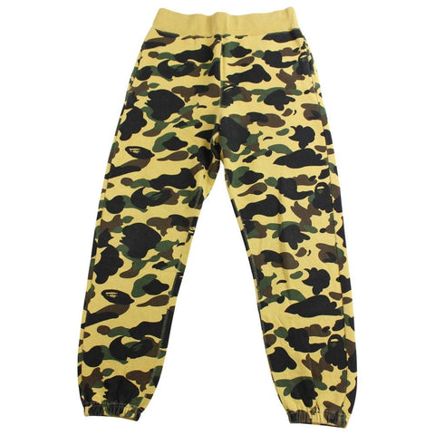 bape 1st yellow camo sweatpants