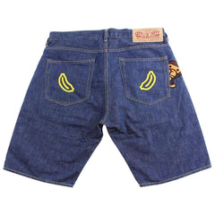 bape milo banana denim shorts