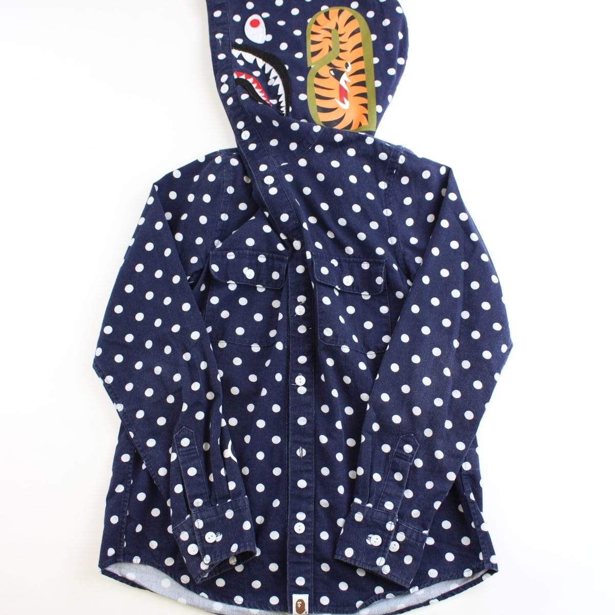 bape polka dot shark button up - SaruGeneral