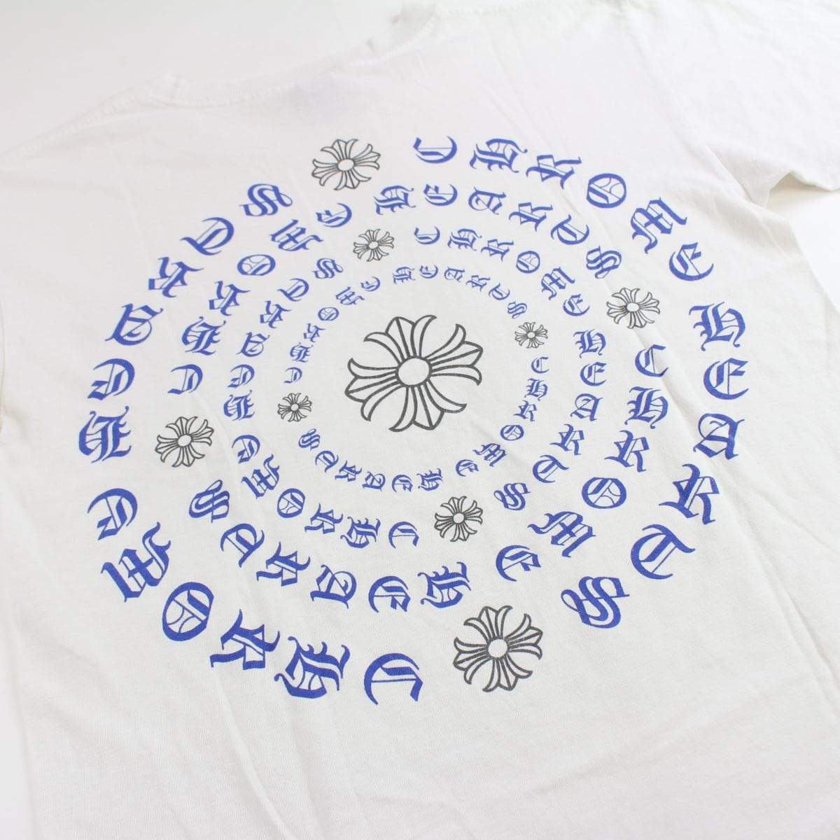 chrome hearts blue circle pocket tee white - SaruGeneral