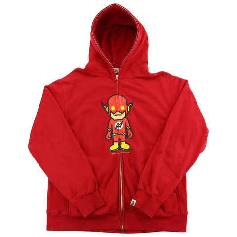 Bape x DC Comics  The Flash Full Zip Hoodie Red