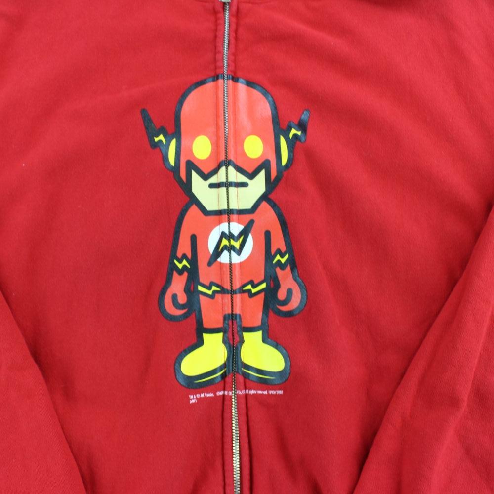 Bape x DC Comics  The Flash Full Zip Hoodie Red - SaruGeneral