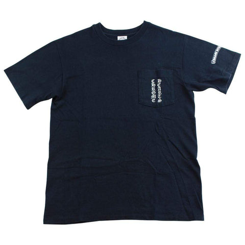 chrome hearts script pocket tee black