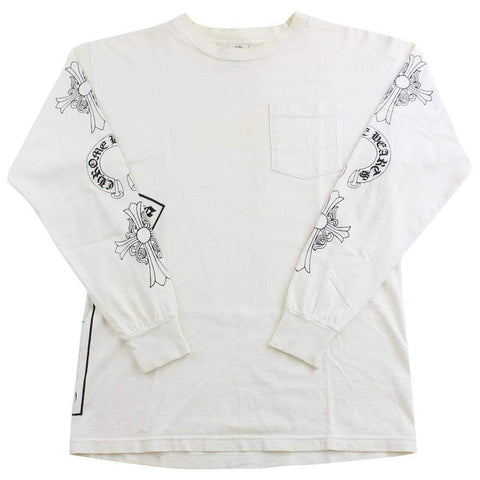 chrome hearts pocket cross ls white