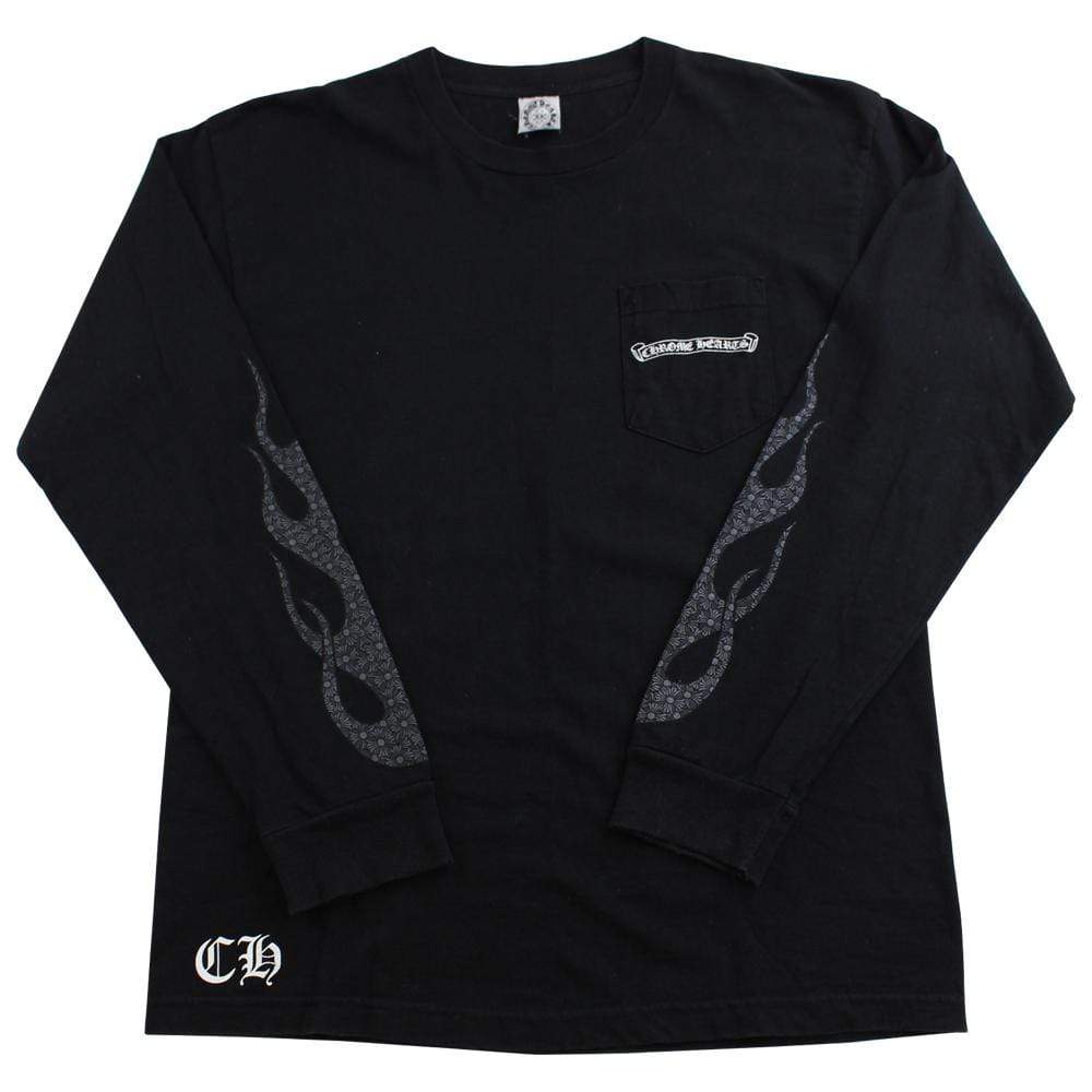 chrome hearts flame ls black - SaruGeneral