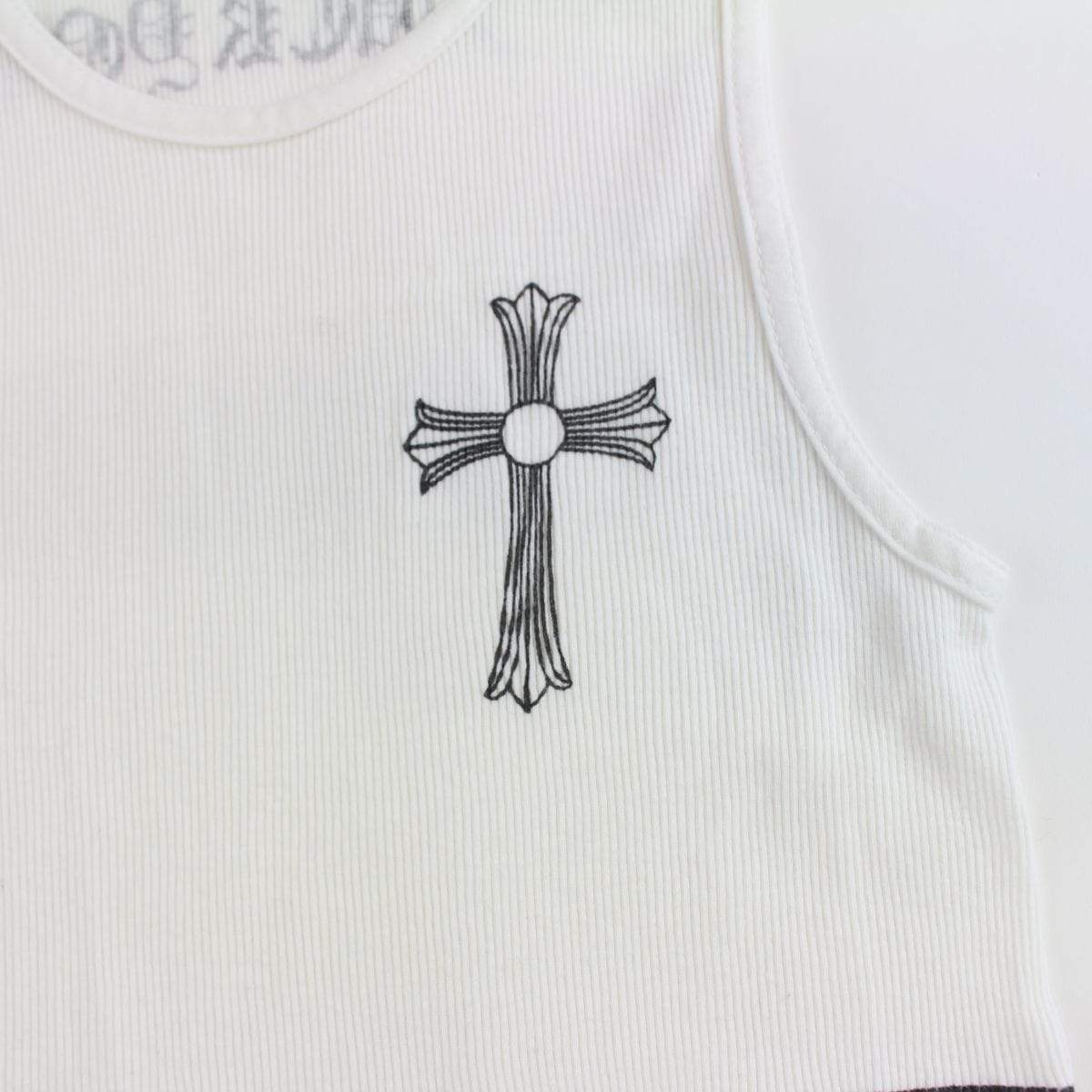 chrome hearts side logo white vest - SaruGeneral