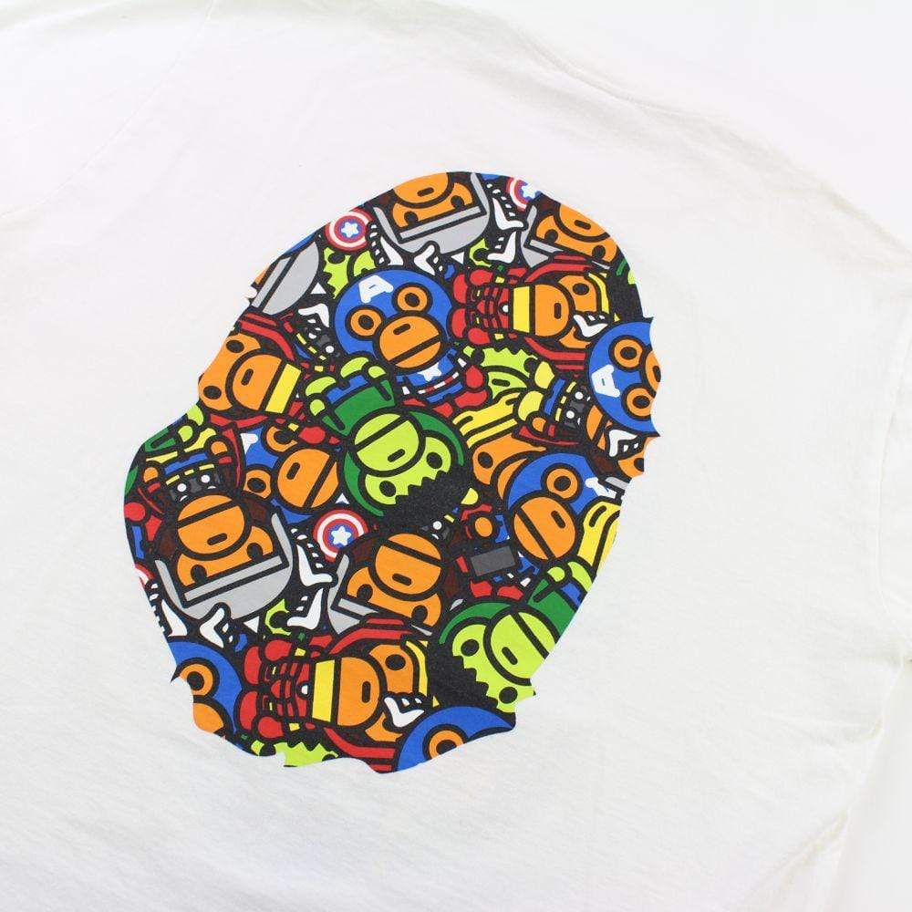 Bape x Marvel Comics Avengers Big Ape Tee White - SaruGeneral