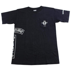 chrome hearts side logo pocket tee black