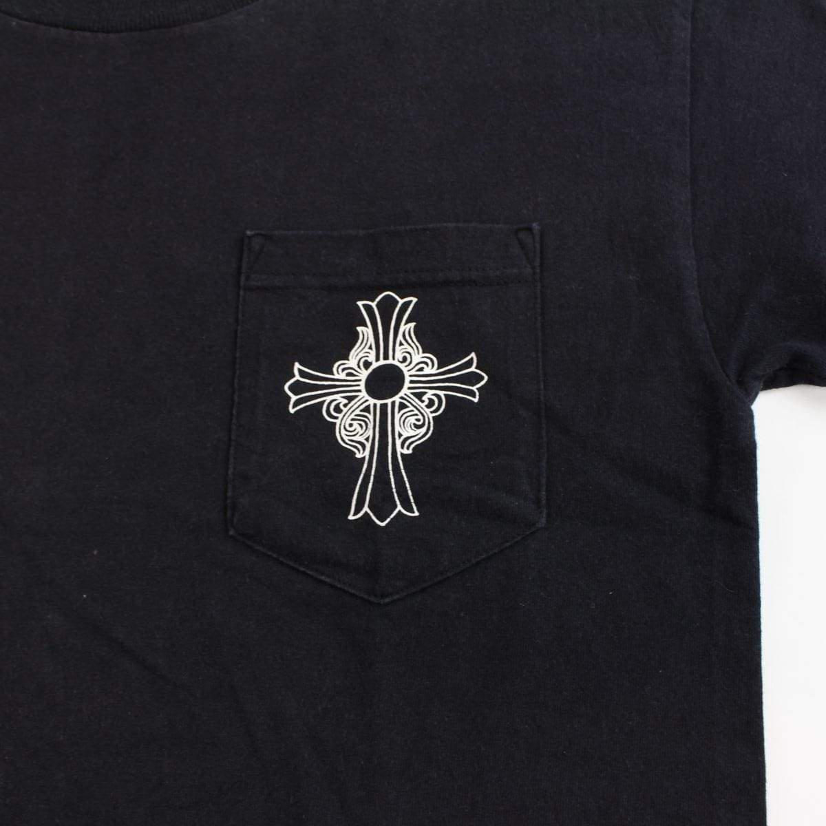 chrome hearts side logo pocket tee black - SaruGeneral