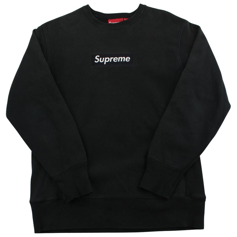 Supreme Black on Black Box Logo Crewneck - SaruGeneral