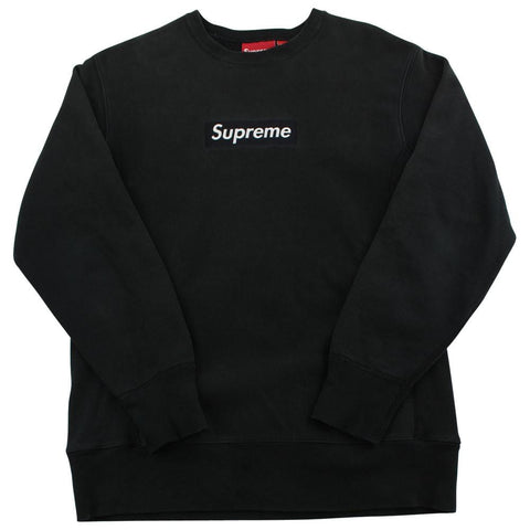 Supreme Black on Black Box Logo Crewneck