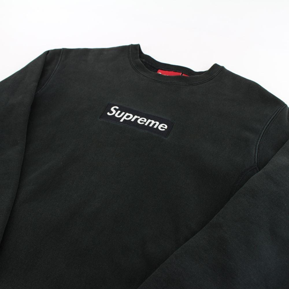 Supreme Black on Black Box Logo Crewneck - SaruGeneral