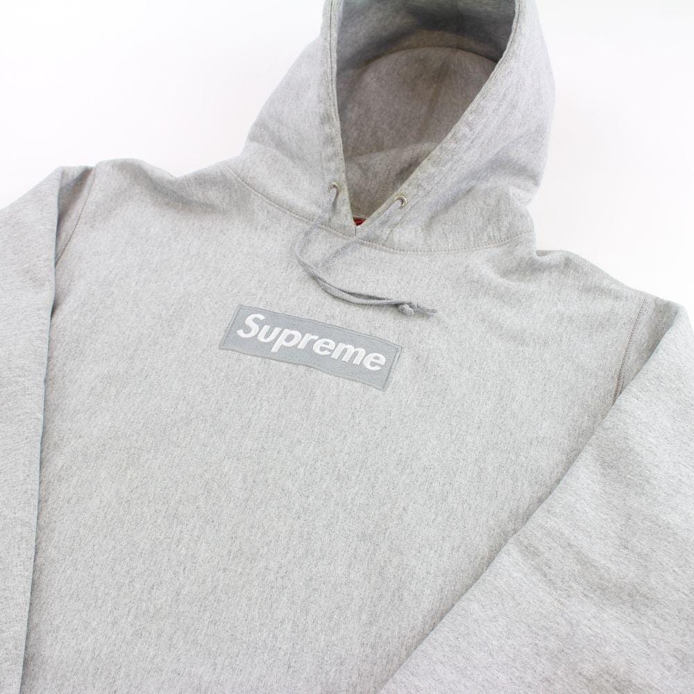 Supreme Grey on Grey Box Logo Hoodie - SaruGeneral