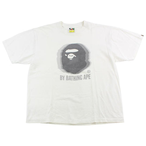 Bape Blurry Big Ape Logo Tee White