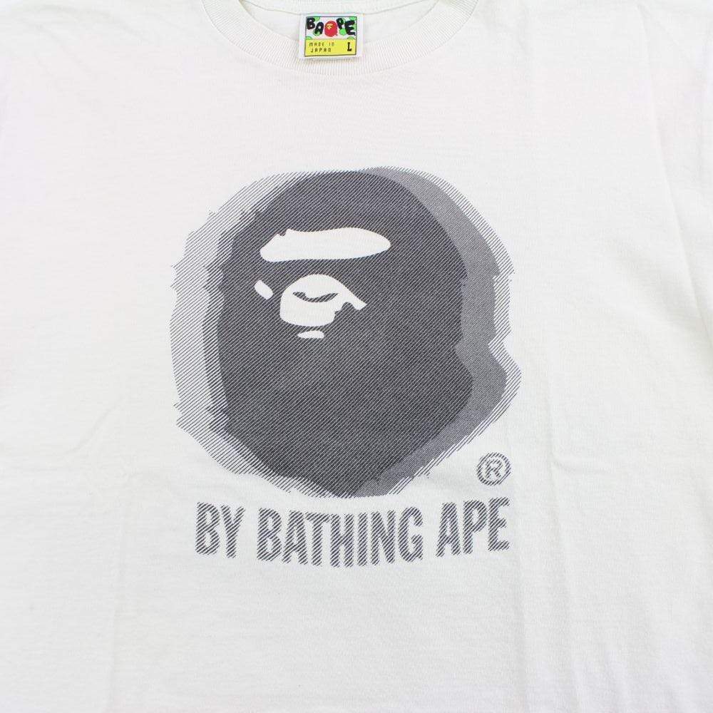 Bape Blurry Big Ape Logo Tee White - SaruGeneral
