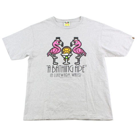 Bape Baby Milo Flamgino Glass Tee Grey