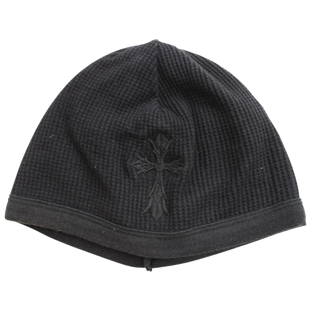 chrome hearts cross waffle beanie black - SaruGeneral