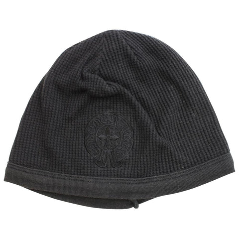 chrome hearts horseshoe waffle beanie black