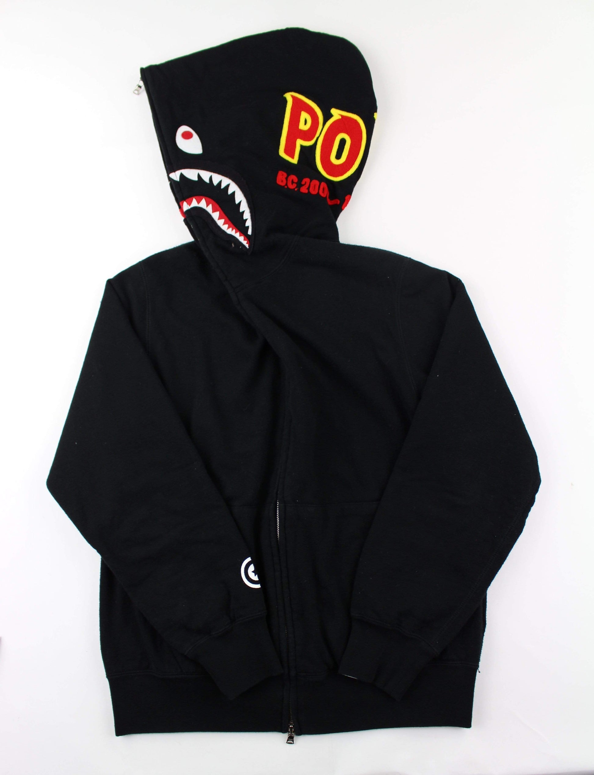 Bape PONR Shark Hoodie Black - SaruGeneral