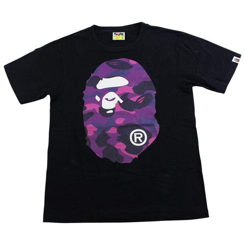 T-shirt Bape camouflage violet Big Ape noir